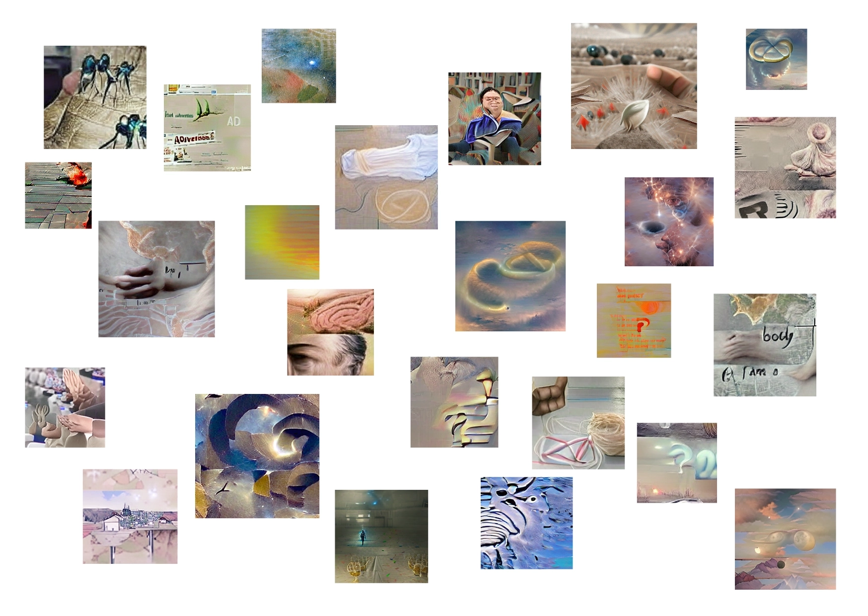 A page with thumbnails of all the images in the book.